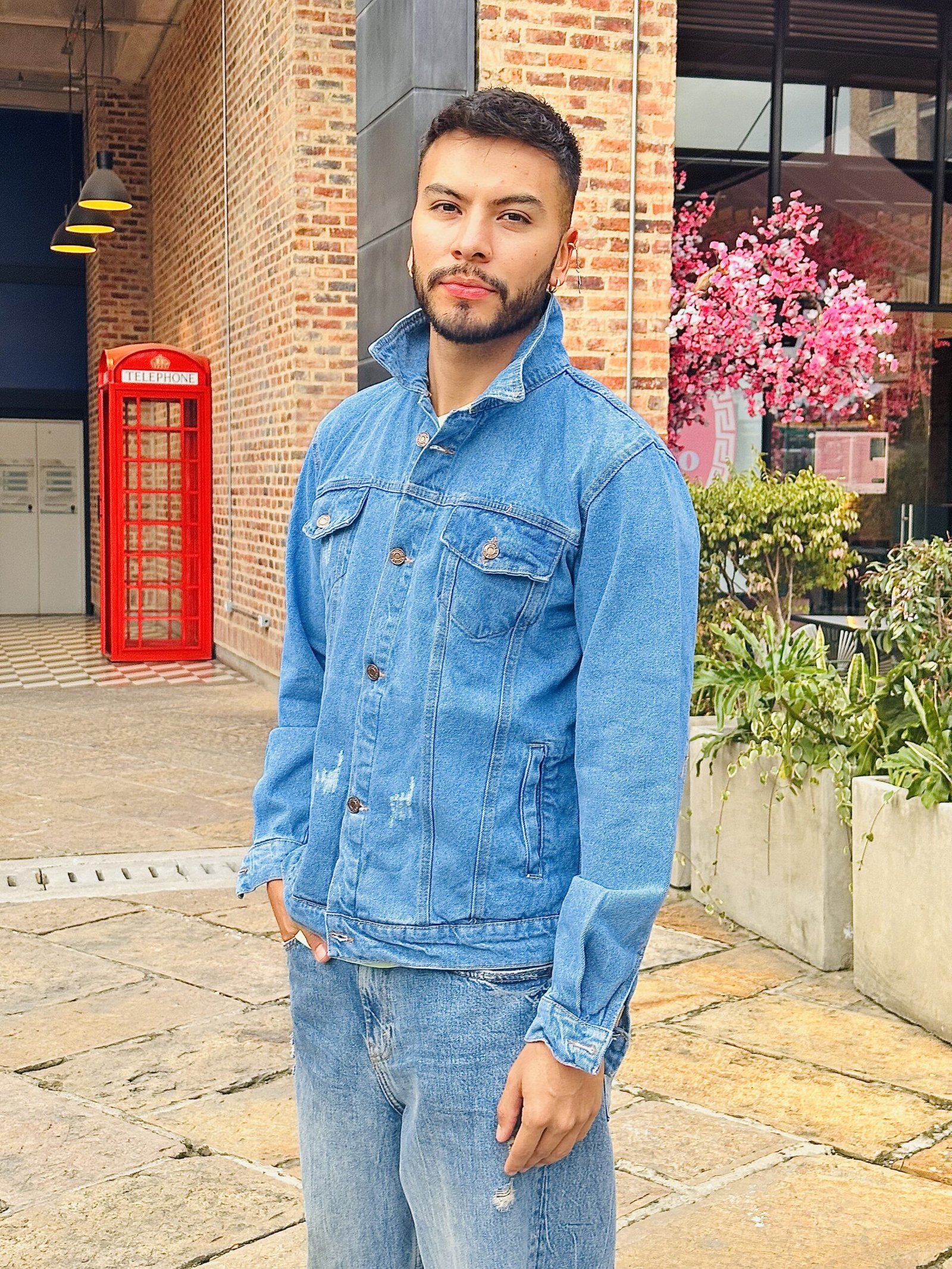 Chaqueta en jean trucker clásica para hombre -22023 